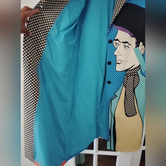 AKIRA Multicolor Graphic Trench Coat - Picture 6 of 7